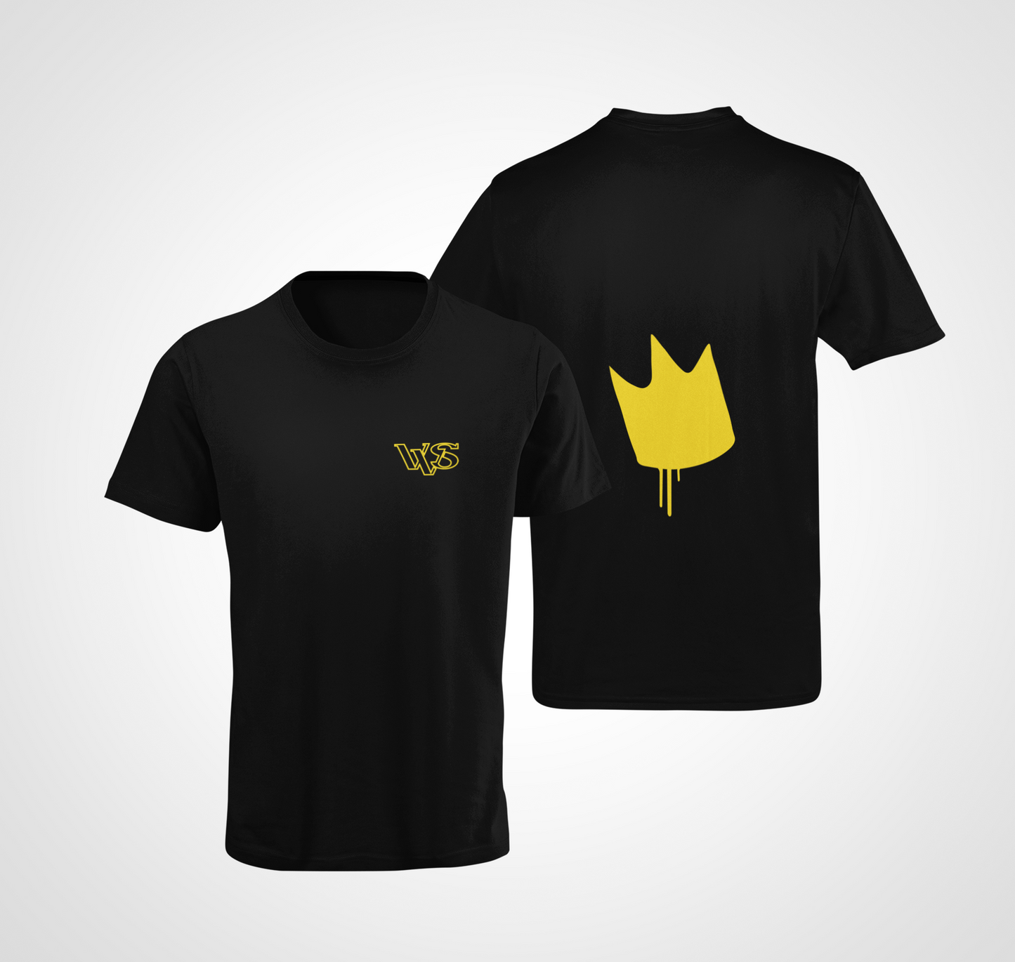 VVS Crown Tee (Black T Shirt with Yellow Crown)