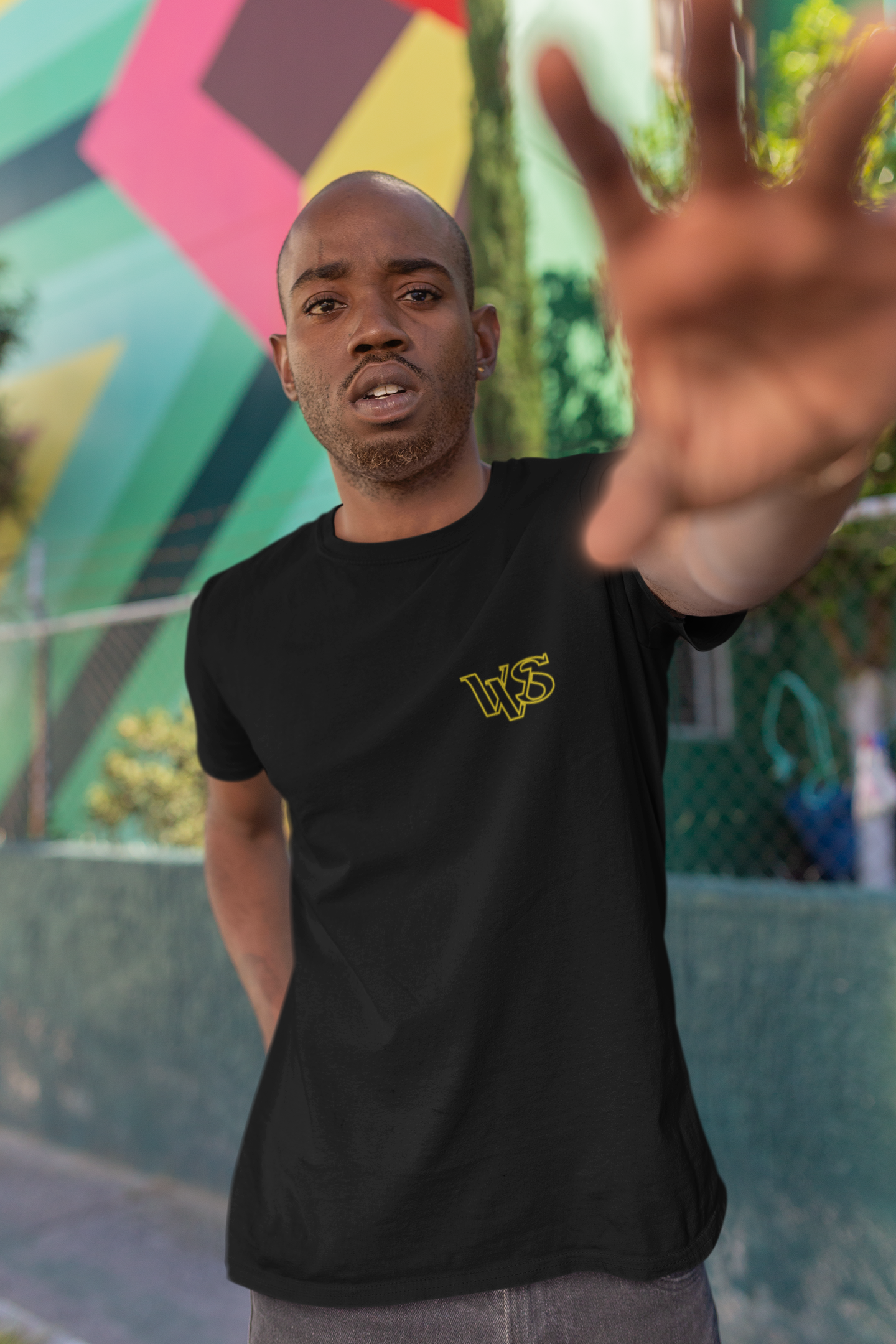 VVS Crown Tee (Black T Shirt with Yellow Crown)